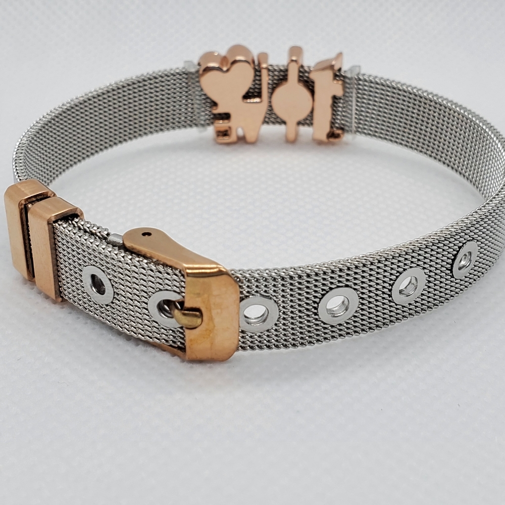 5⭐ rated💗 Silver/Rose Gold Family Themed Bracelet - Picture 2 of 7